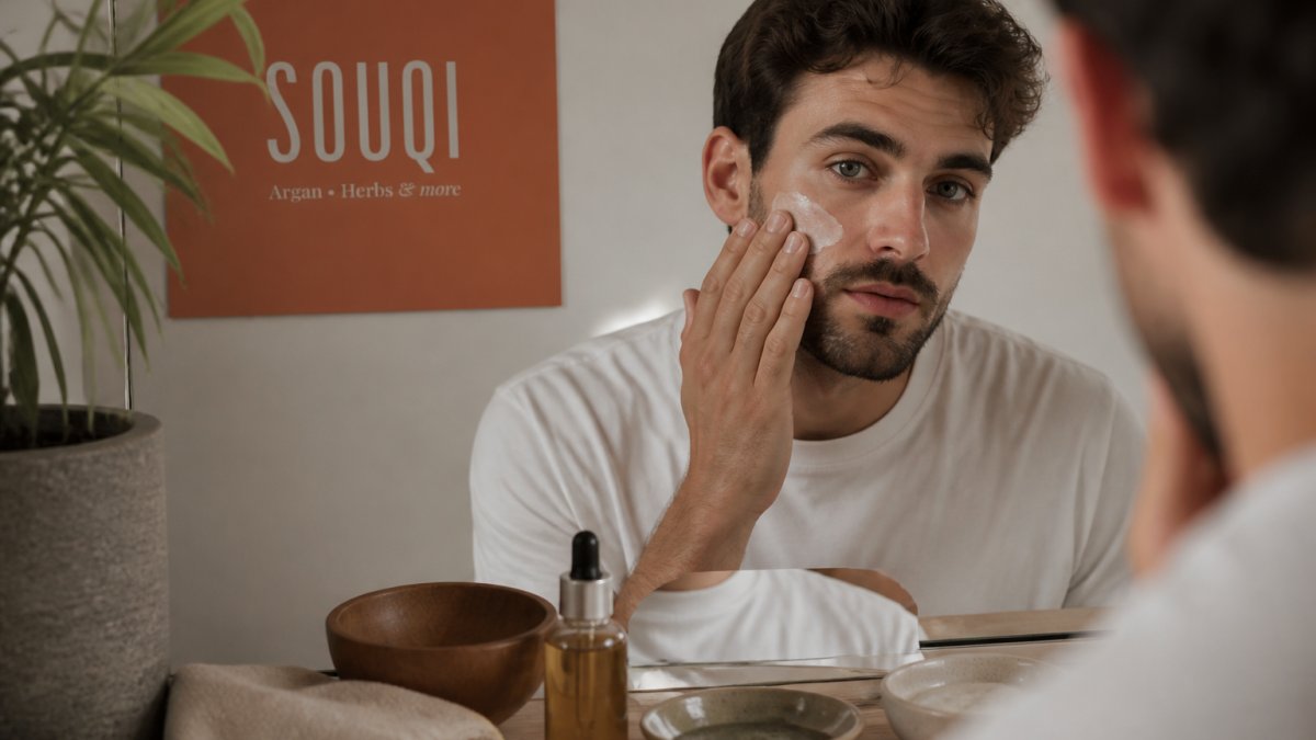 Biologische huidverzorging voor mannen gezicht