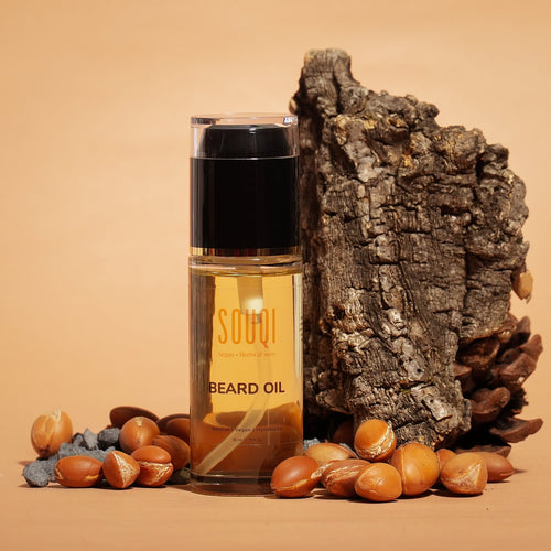natuurlijke baardolie met argan olie van Souqi
