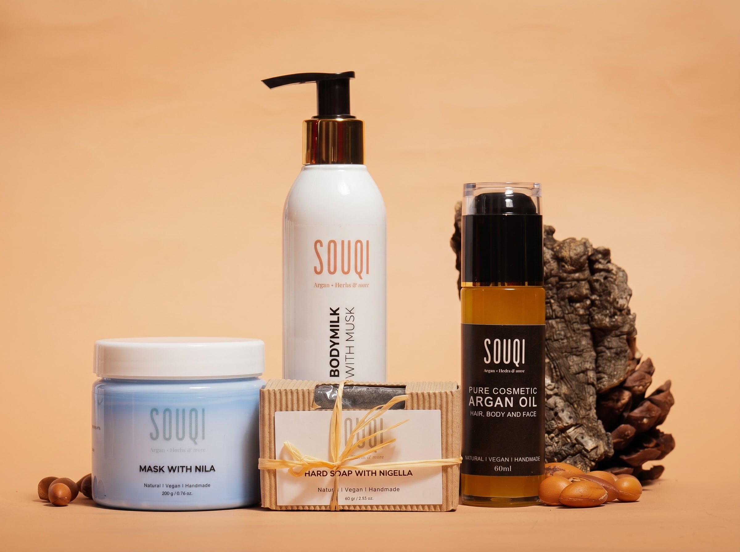Latifa Giftset – Luxe Natuurlijke Verzorgingsset met Arganolie en Nila