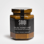 Souqi Suikervrije Amlou ingrediënten — geroosterde amandelen, 100% biologische culinaire arganolie