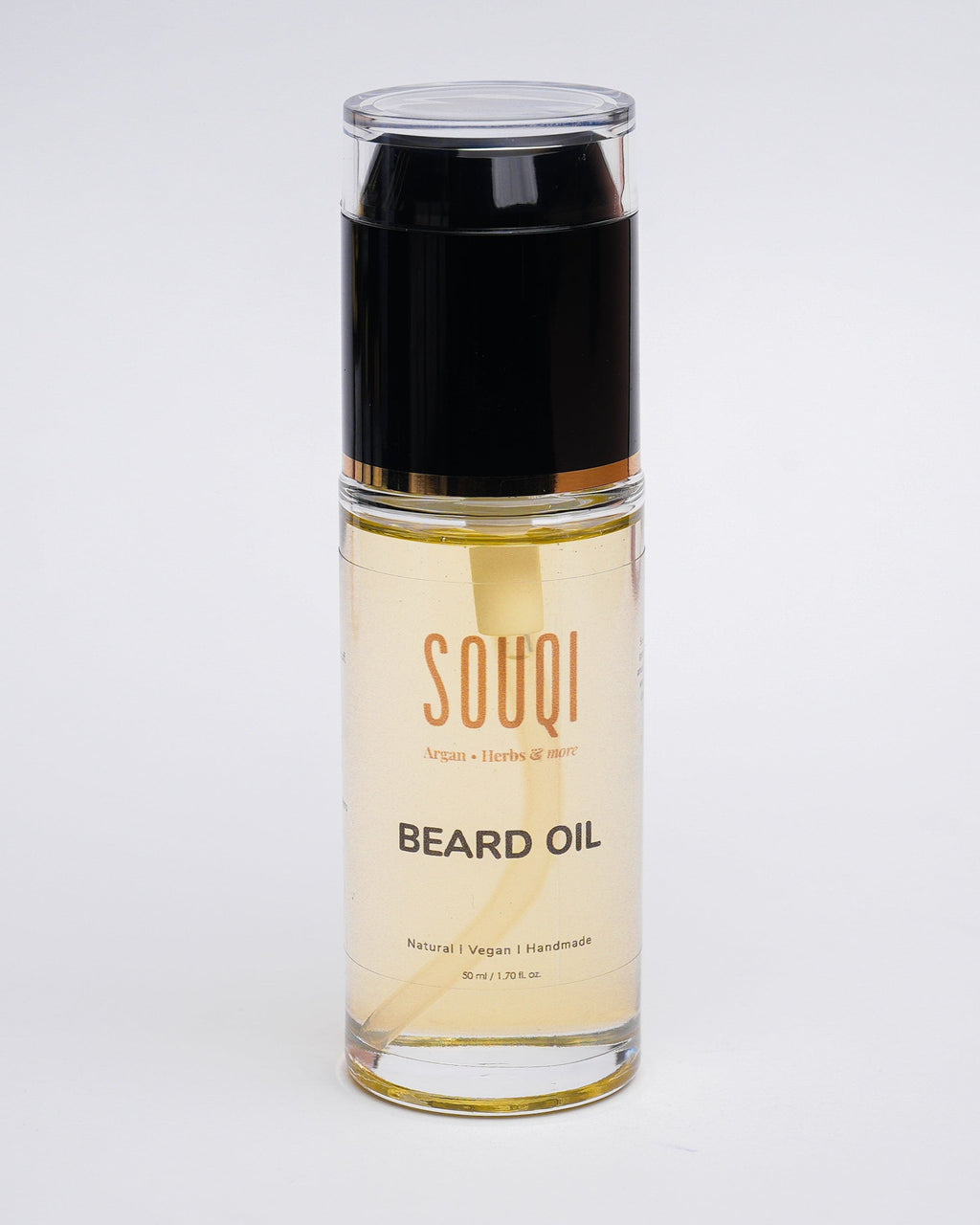 Souqi Natuurlijke Argan Baardolie 50ml, voedt baard en huid, voorkomt jeuk en ingegroeide haren