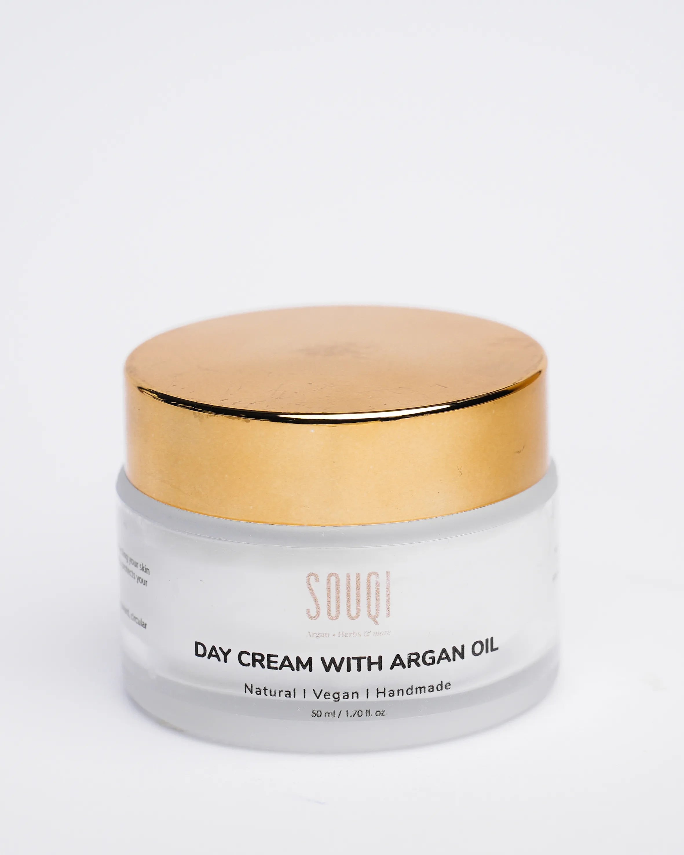 Souqi Argan Dagcrème met SPF 50g — biologisch, vitamine C & E, UVA & UVB bescherming