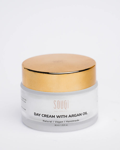 Souqi Argan Dagcrème met SPF 50g — biologisch, vitamine C & E, UVA & UVB bescherming