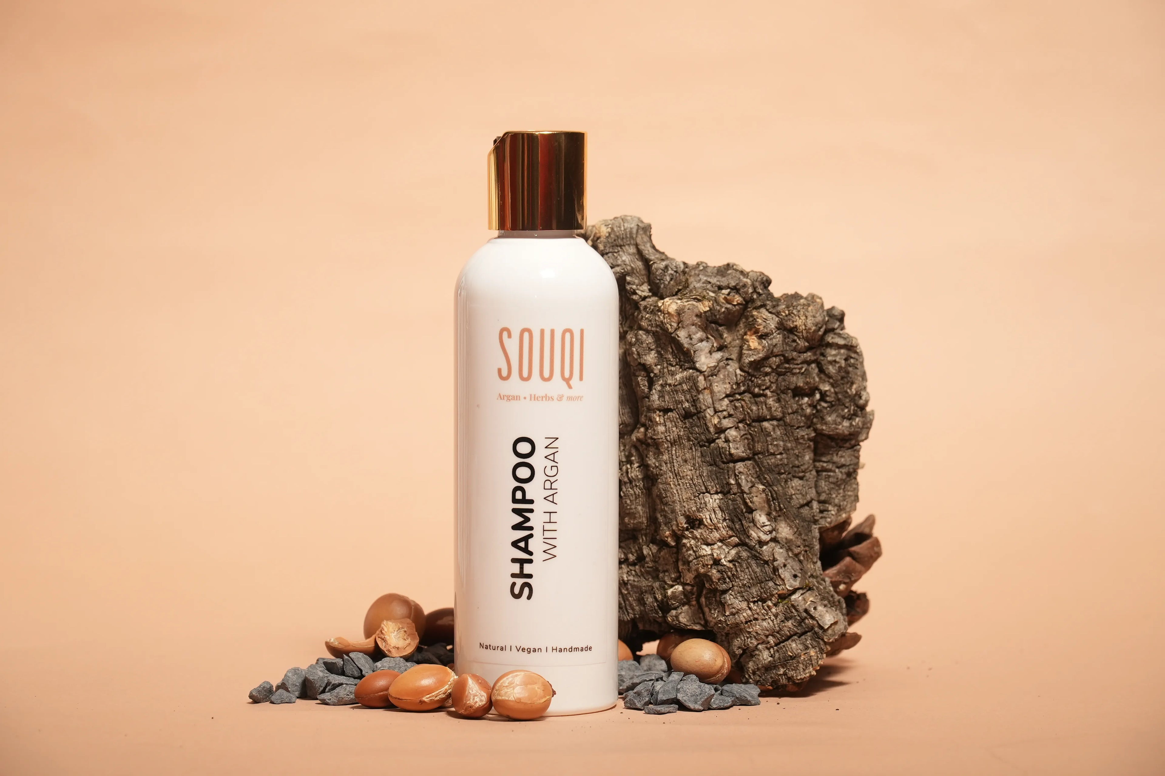 Souqi Argan Shampoo in gebruik - reinigt zachtjes en herstelt haarstructuur met keratine en arganolie