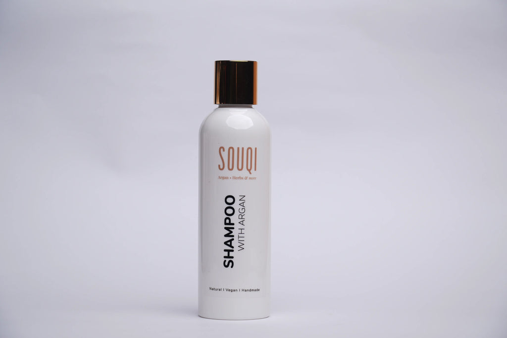 Souqi Biologische Argan Shampoo 200ml - sulfaatvrij, keratine en sheaboter voor droog beschadigd haar